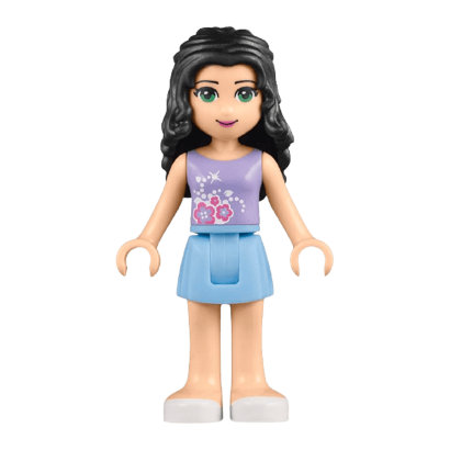 Фигурка Lego Girl Emma Bright Light Blue Skirt Friends frnd090 Б/У - Retromagaz