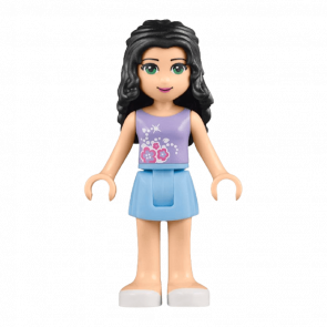 Фигурка Lego Girl Emma Bright Light Blue Skirt Friends frnd090 Б/У