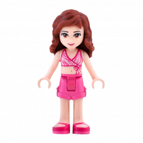 Фігурка Lego Girl Olivia Dark Pink Shorts Friends frnd230 2 Б/У - Retromagaz