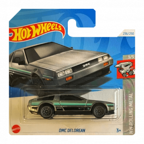 Машинка Базовая Hot Wheels DMC Delorean Zamac Treasure Hunts Rolling Metal 1:64 HTF28 Silver - Retromagaz