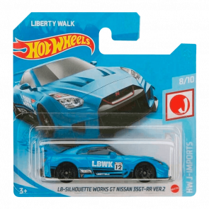 Машинка Базовая Hot Wheels Liberty Walk LB-Silhouette Works GT Nissan 35GT-RR Ver.2 J-Imports 1:64 GRX63 Blue - Retromagaz