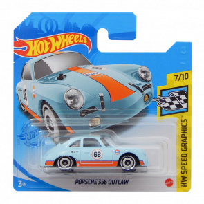 Машинка Базовая Hot Wheels Porsche 356 Outlaw Gulf Speed Graphics 1:64 GRY45 Light Blue