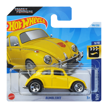 Машинка Базовая Hot Wheels Beetle Bumblebee Transformers Screen Time 1:64 HTB35 Yellow - Retromagaz