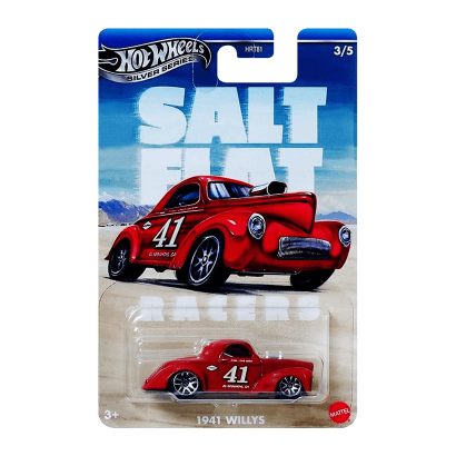 Тематическая Машинка Hot Wheels 1941 Willys Salt Flat Racers 1:64 JBY83 Red - Retromagaz