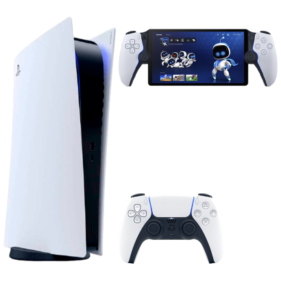 Набор Консоль Sony PlayStation 5 Digital Edition 825GB White Новый + PlayStation Portal - Retromagaz