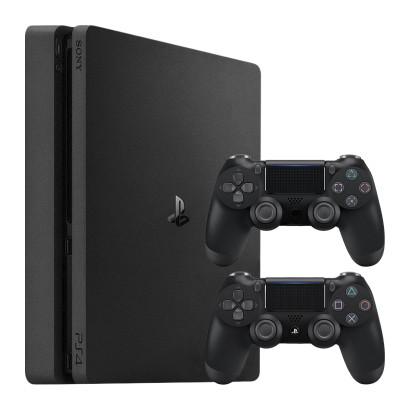 Набор Консоль Sony PlayStation 4 Slim 1TB Black Б/У + Геймпад Беспроводной RMC DoubleShock 4 - Retromagaz