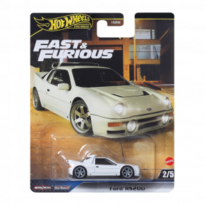 Машинка Premium Hot Wheels Ford RS200 Fast & Furious 1:64 HVR60 White - Retromagaz