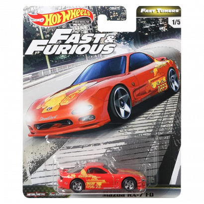 Машинка Premium Hot Wheels Mazda RX-7 FD Fast & Furious 1:64 GJR65 Red - Retromagaz