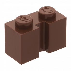 Кубик Lego Модифікована 10шт with Groove 1 x 2 4216 4242336 6103004 Reddish Brown Б/У - Retromagaz