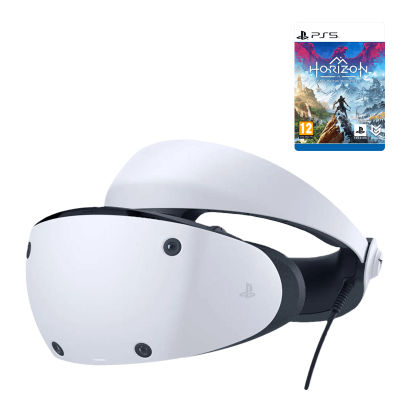 Очки Виртуальной Реальности Проводной Sony PlayStation 5 VR2 + Игра Horizon Call of the Mountain Русские Субтитры Digital Code White Новый - Retromagaz