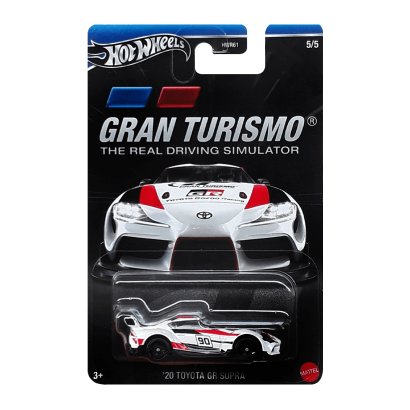 Тематическая Машинка Hot Wheels '20 Toyota GR Supra Gran Turismo 1:64 HRV67 White - Retromagaz