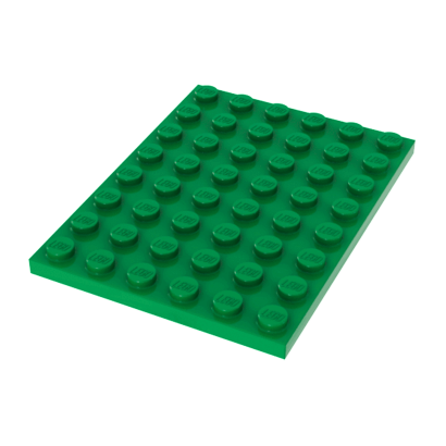 Пластина Lego Звичайна 10шт 6 x 8 3036 303628 4507311 Green Б/У - Retromagaz