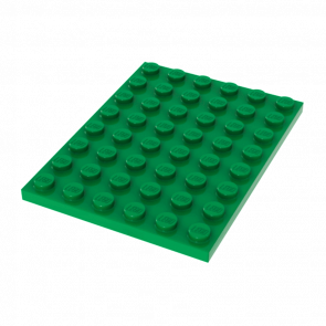 Пластина Lego Звичайна 10шт 6 x 8 3036 303628 4507311 Green Б/У