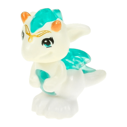 Фигурка Lego Воздух Dragon Elves Baby with Molded Trans-Light Blue Stomach Animals 26090pb06 6151620 White Б/У - Retromagaz