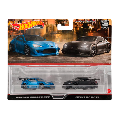 Машинка Premium Hot Wheels 2шт Pandem Subaru BRZ / Lexus RC F GT3 2-Packs 1:64 HBL96/HKF51 Blue - Retromagaz