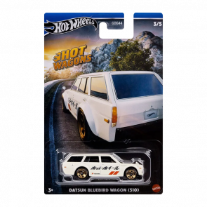 Тематическая Машинка Hot Wheels Datsun Bluebird (510) Hot Wagons 1:64 HWR56/HRR88 White - Retromagaz