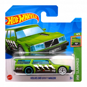 Машинка Базовая Hot Wheels Volvo 240 Drift Wagon Slammed 1:64 HKJ07 Green - Retromagaz