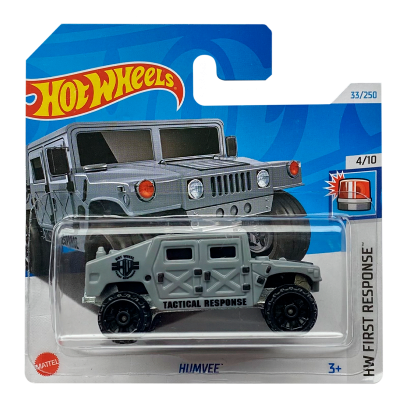 Машинка Базовая Hot Wheels HMMWV Humvee First Response 1:64 HTB58 Grey - Retromagaz