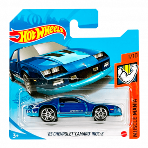 Машинка Базовая Hot Wheels '85 Chevrolet Camaro Iroc-Z Muscle Mania 1:64 GTC16 Blue - Retromagaz