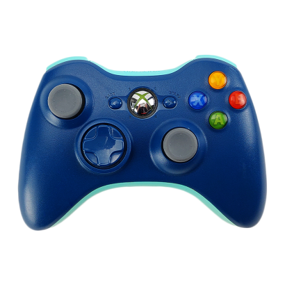 Геймпад Бездротовий Microsoft Xbox 360 Blue Б/У - Retromagaz