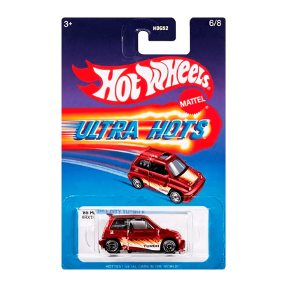 Тематическая Машинка Hot Wheels '85 Honda City Turbo II Ultra Hots 1:64 HDG52/HRX13 Red - Retromagaz