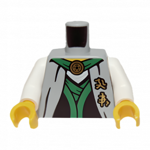 Тулуб Lego Ninjago Robe with Green Sash Lord Garmadon 973pb1581c01 njo094 6057719 Light Bluish Grey Б/У - Retromagaz