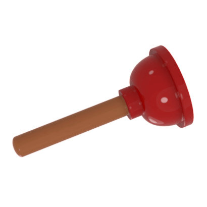 Хоз. Инвентарь Lego Plunger with Molded Hard Plastic Medium Nougat Handle 11251pb01 6020286 Red Б/У - Retromagaz