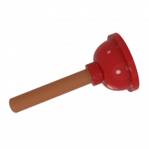 Хоз. Инвентарь Lego Plunger with Molded Hard Plastic Medium Nougat Handle 11251pb01 6020286 Red Б/У - Retromagaz