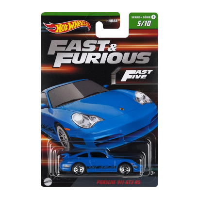 Тематическая Машинка Hot Wheels Porsche 911 GT3 RS Fast & Furious 1:64 HNR88/HNT05 Light Blue - Retromagaz