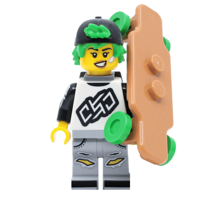 Фігурка Lego Series 27 Longboarder Collectible Minifigures 71048 col455 col27-7 Новий - Retromagaz