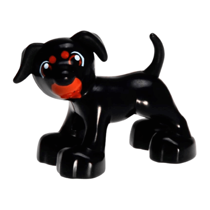 Фигурка Lego Animals Dog Dark Orange Mouth Duplo 1396pb02 Black Б/У - Retromagaz