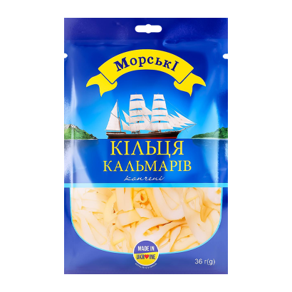 Снеки Рыбные Морские Кольца Кальмаров Копченые 36g - Retromagaz