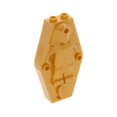 Ємність Lego Coffin Lid with Mummy Relief Plain 1 x 4 x 6 30164 4614590 6116543 Pearl Gold Б/У - Retromagaz