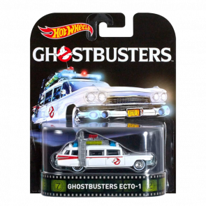 Машинка Premium Hot Wheels Cadillac Ghostbusters Ecto-1 Rep. Entertainment 1:64 DJF42 White