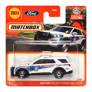 Машинка Велике Місто Matchbox 2023 Ford Police Interceptor Utility Highway 1:64 HVN42 White - Retromagaz