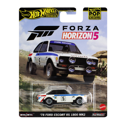 Машинка Premium Hot Wheels Ford Escort RS Forza Horizon 5 Pop Culture 1:64 HKC23 White - Retromagaz