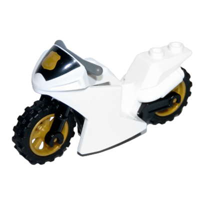 Транспорт Lego Мотоцикл Sport Bike 18895c05pb01 6167823 6228567 6104030 6298539 White Б/У - Retromagaz