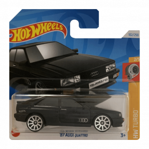 Машинка Базовая Hot Wheels '87 Audi quattro Turbo 1:64 HTD24 Black - Retromagaz