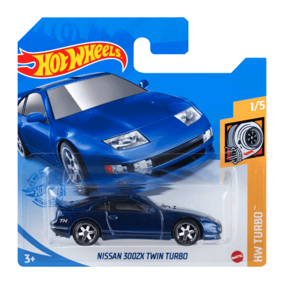 Машинка Базовая Hot Wheels Nissan 300ZX Twin Turbo Super Treasure Hunt STH Turbo 1:64 GTD10 Blue - Retromagaz