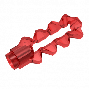 Оружие Lego Меч Double Blade Serrated with Bar Holder 13549 6037407 Trans-Red Б/У - Retromagaz