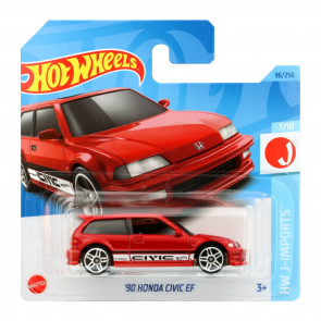 Машинка Базовая Hot Wheels '90 Honda Civic EF J-Imports 1:64 HKJ16 Red