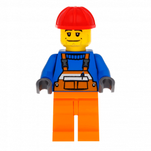 Фигурка Lego Construction 973px437 Overalls with Safety Stripe Orange City cty0011 Б/У