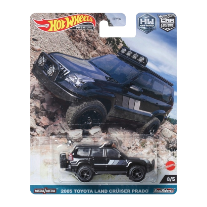 Машинка Premium Hot Wheels 2005 Toyota Land Cruiser Prado Chase Off-Road 1:64 HKC75 Black - Retromagaz