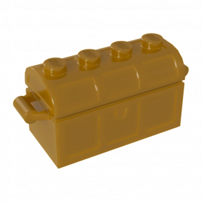 Ємність Lego Treasure Chest Bott Lid 2 x 4 x 2 4738ac01 4739a 4541393 6278470 4541394 6278473 Pearl Gold Б/У - Retromagaz