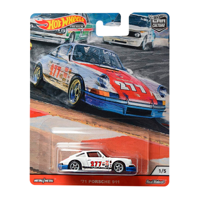 Машинка Premium Hot Wheels '71 Porsche 911 Magnus Walker Urban Outlaw Door Slammers 1:64 GJP76 White - Retromagaz