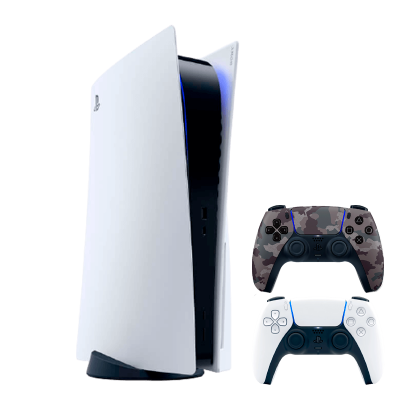 Набор Консоль Sony PlayStation 5 Blu-ray 825GB White Новый + Геймпад Беспроводной DualSense Grey Camouflage - Retromagaz