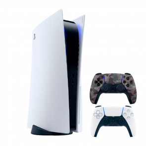 Набор Консоль Sony PlayStation 5 Blu-ray 825GB White Новый + Геймпад Беспроводной DualSense Grey Camouflage