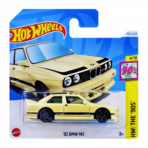 Машинка Базовая Hot Wheels '92 BMW M3 The `90S 1:64 HTB06 Yellow