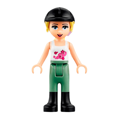 Фигурка Lego Girl Stephanie Sand Green Riding Pants Friends frnd157 Б/У - Retromagaz