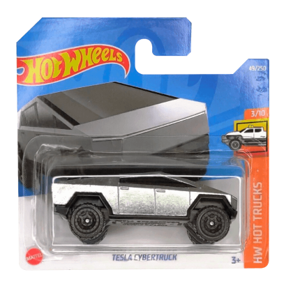 Машинка Базова Hot Wheels Tesla Cybertruck Hot Trucks 1:64 HCV57 Silver - Retromagaz